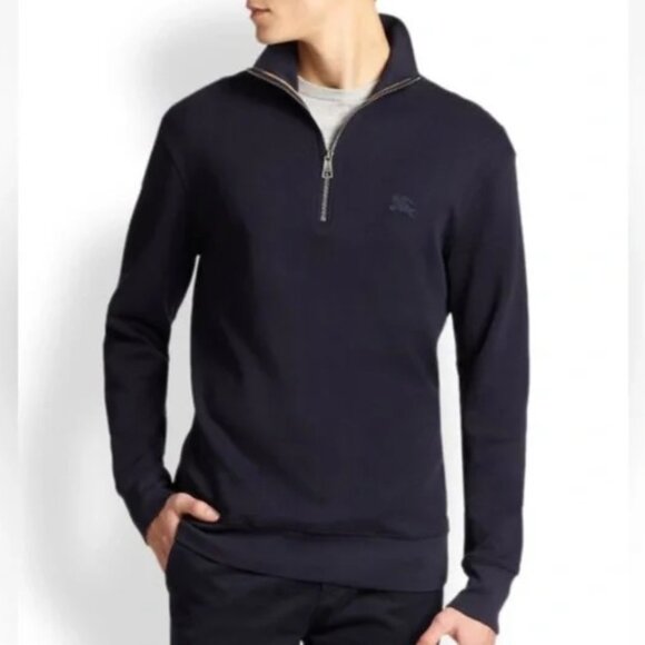 Burberry Brit Admiral Half Zip Pullover Navy Golf Work Business Casual - Picture 1 of 11